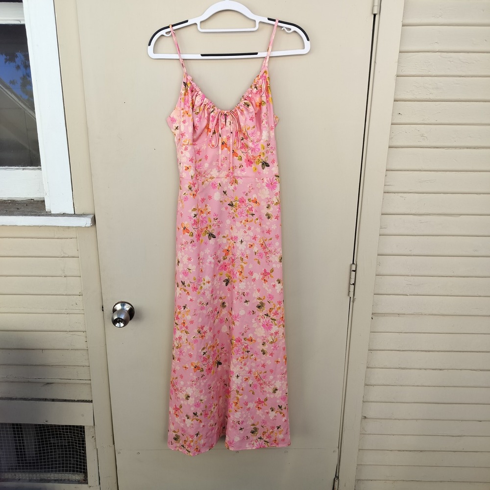 RESA Pink Floral Midi Dress